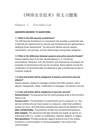 网络安全技术英文习题集_网络安全技术