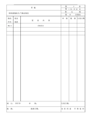 网络摄像机测试规范草稿