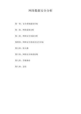 网络数据安全分析