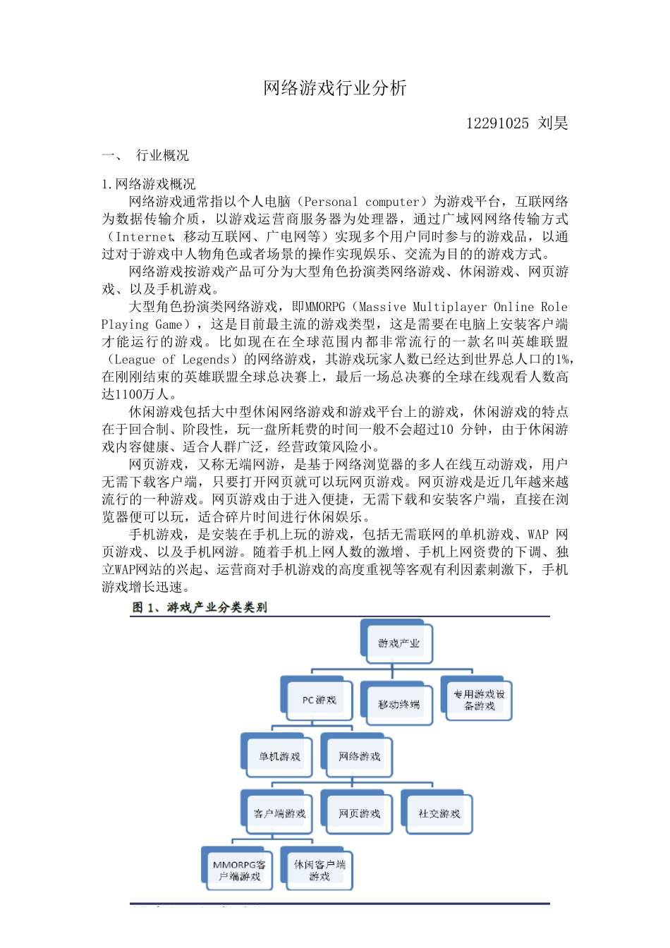 网络游戏行业分析报告_第1页