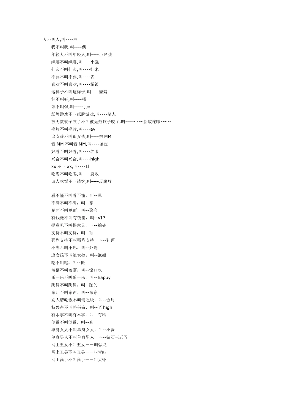 网络用语大全_第1页