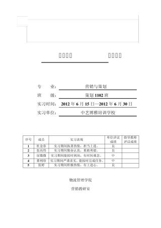 网络营销策划实习报告