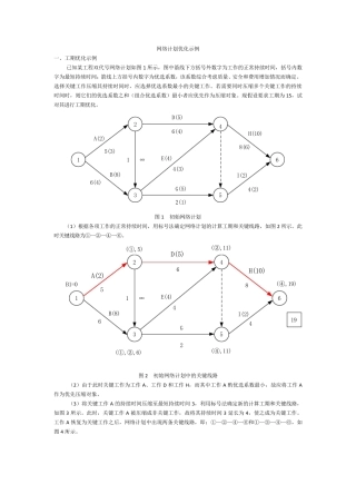网络计划优化计算题汇总
