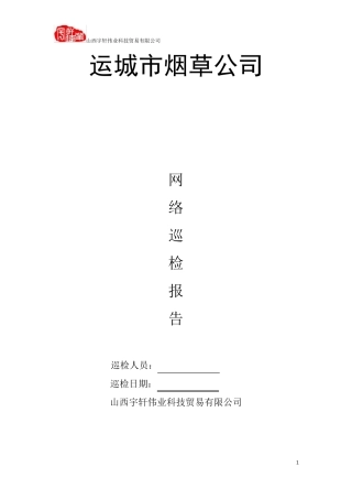 网络设备巡检报告(第一稿)