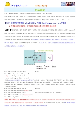 网络设备打环测试