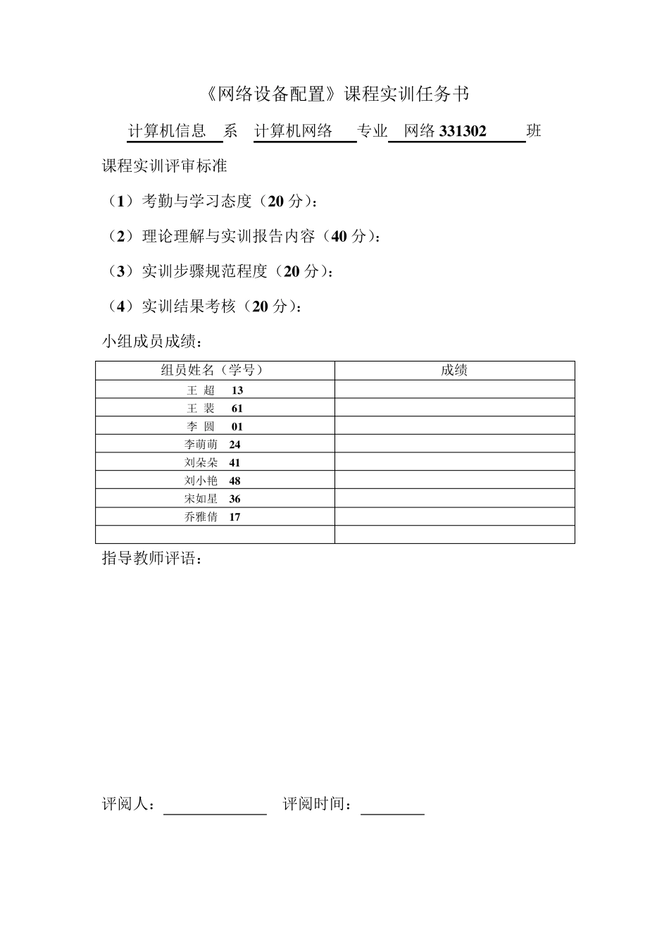 网络设备配置实训报告_第2页