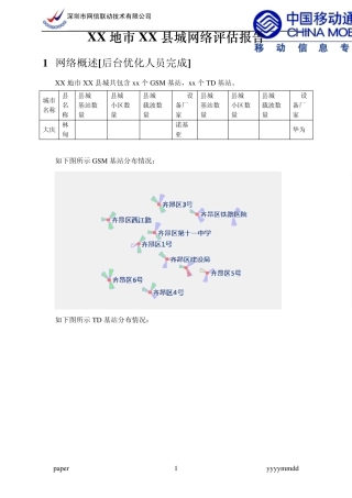 网络评估报告模版