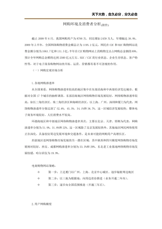 网购环境及消费者分析