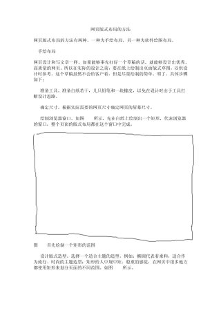 网页版式布局的方法