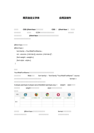 网页自定义字体CSSfontface应用及制作