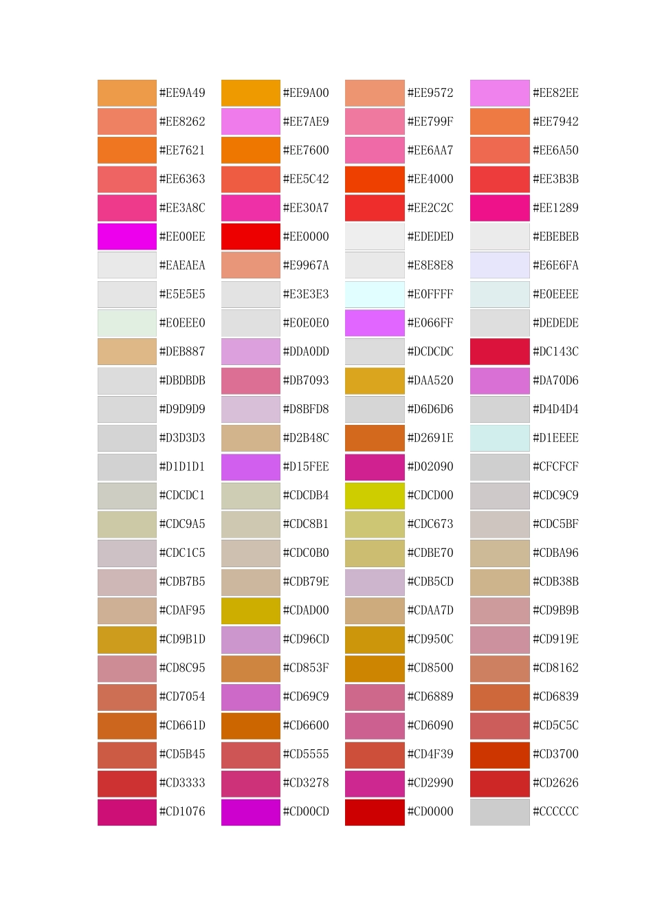 网页设计颜色代码大全_第3页