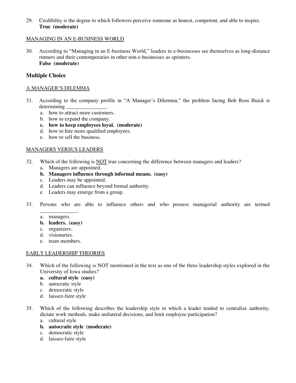 罗宾斯《管理学》第九版题库17_第3页