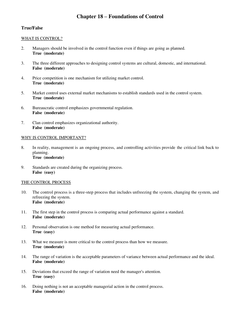 罗宾斯《管理学》第九版题库18_第1页