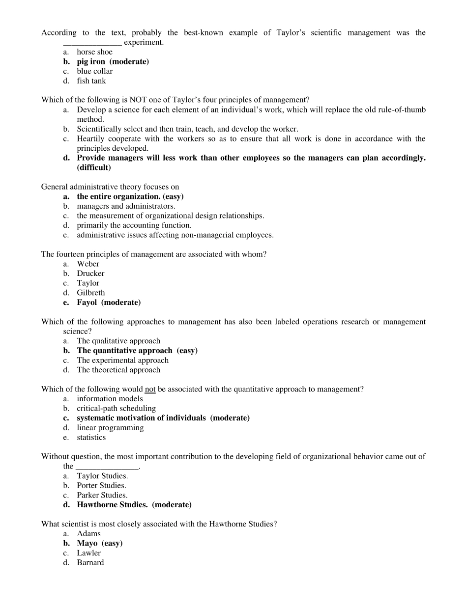 罗宾斯《管理学》第九版题库2_第2页