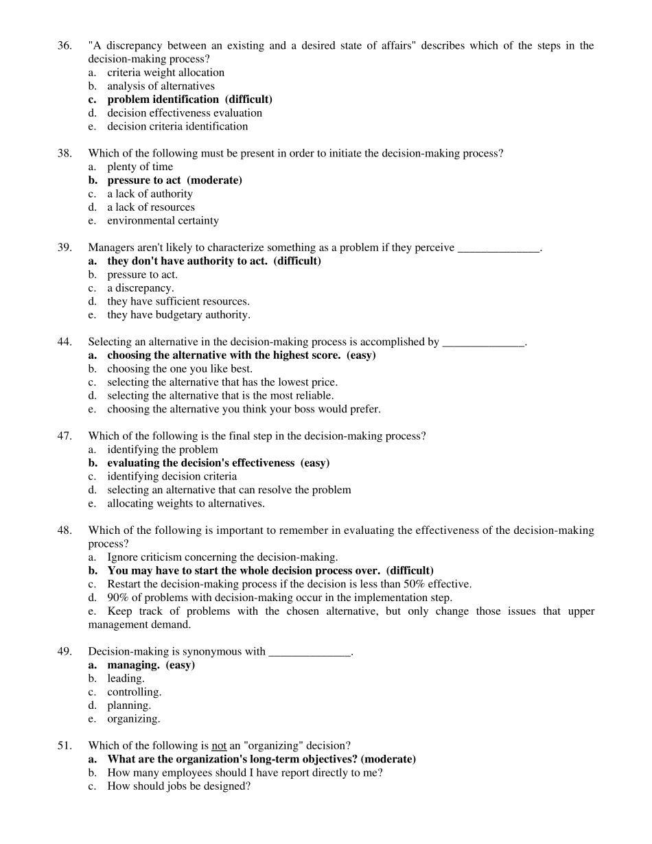 罗宾斯《管理学》第九版题库6_第2页