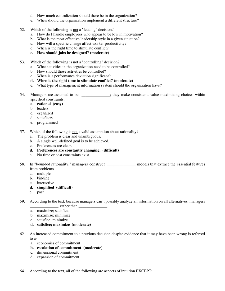 罗宾斯《管理学》第九版题库6_第3页