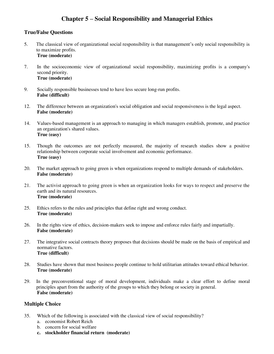 罗宾斯《管理学》第九版题库5_第1页