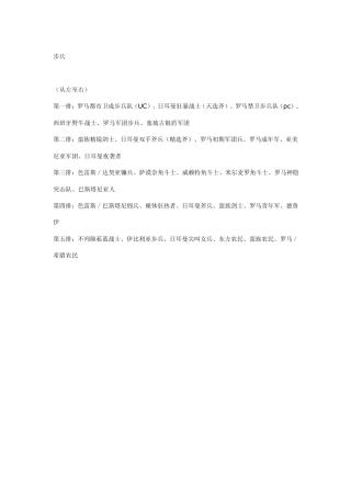 罗马全面战争兵种