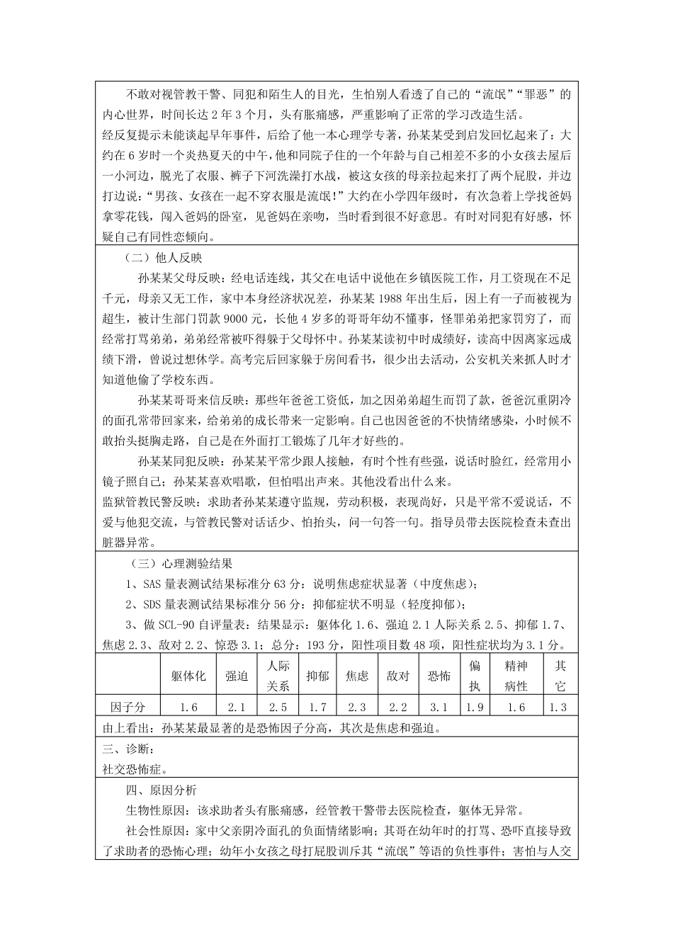 罪犯心理矫治个案报告_第2页