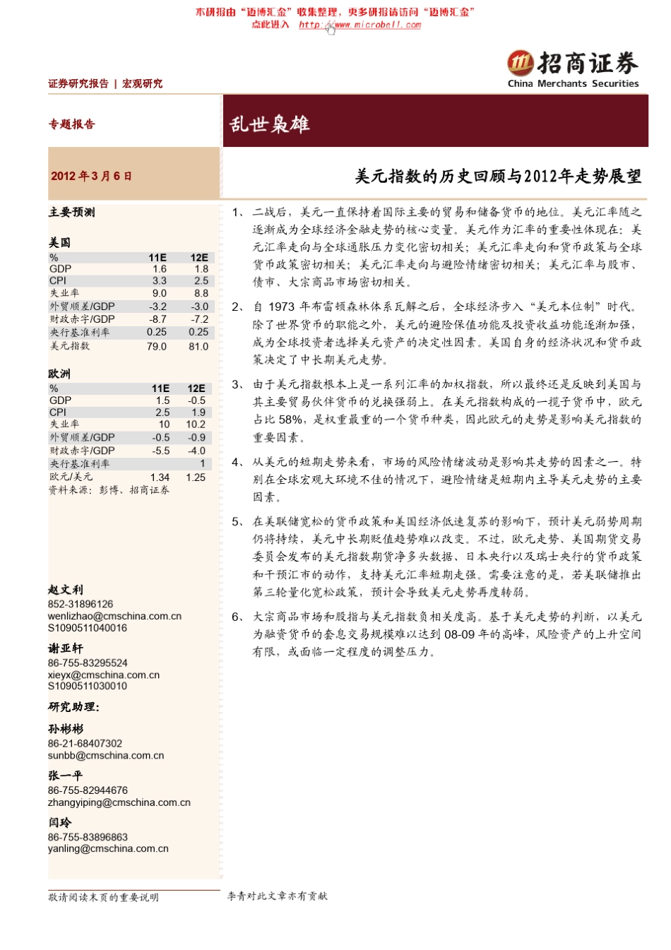 美元历史走势分析_第1页