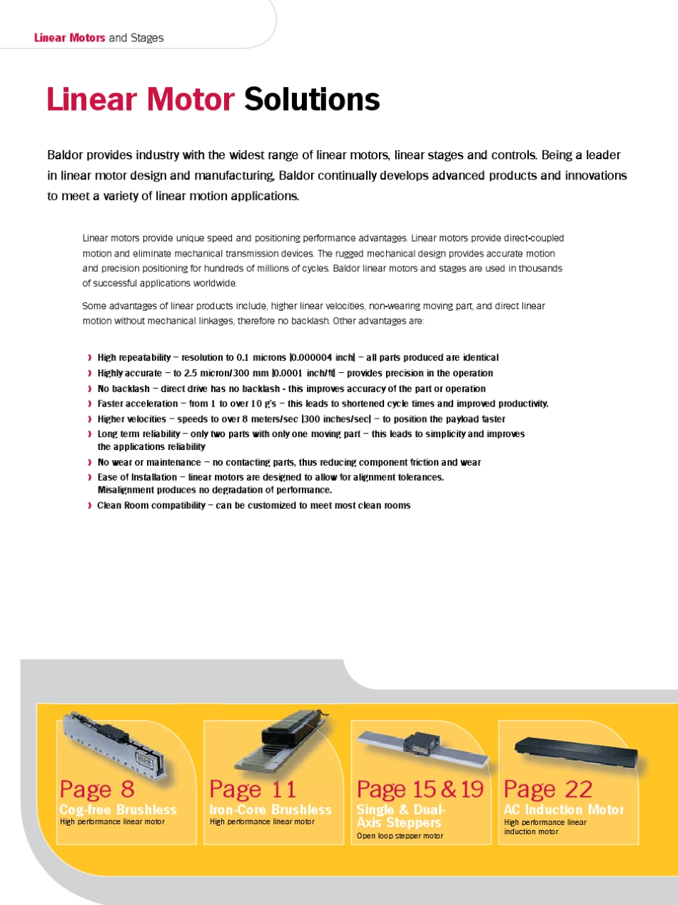美国BALDOR直线电机_第2页