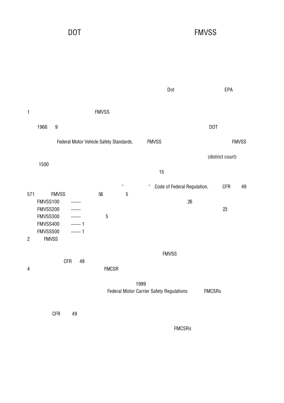 美国DOT汽车安全技术法规资料(FMVSS)_第1页