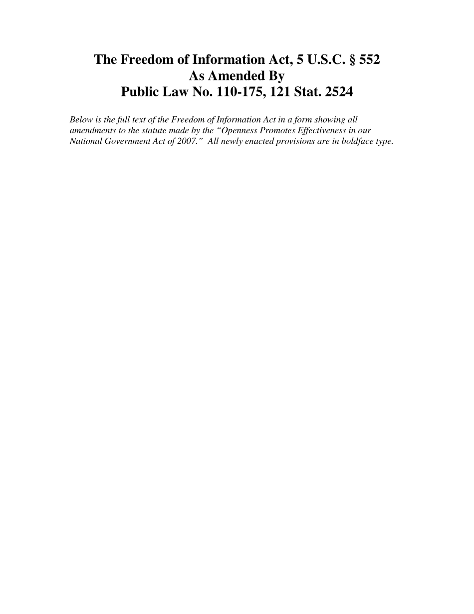 美国信息自由法TheFreedomofInformationAct_第1页