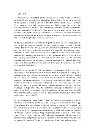 美国内战中英文介绍