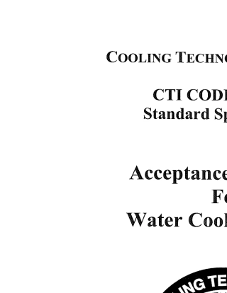 美国冷却塔协会CTI标准之ATC105英文版