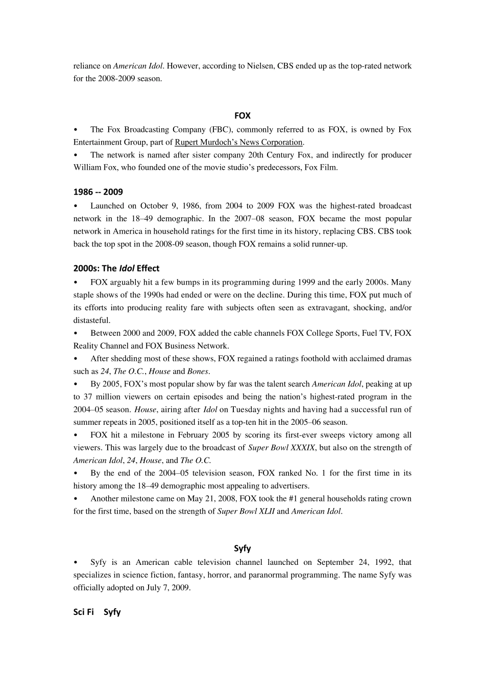 美国各大电视台的英文介绍和电视专业术语(theappreciationofAmericanSeries)_第3页