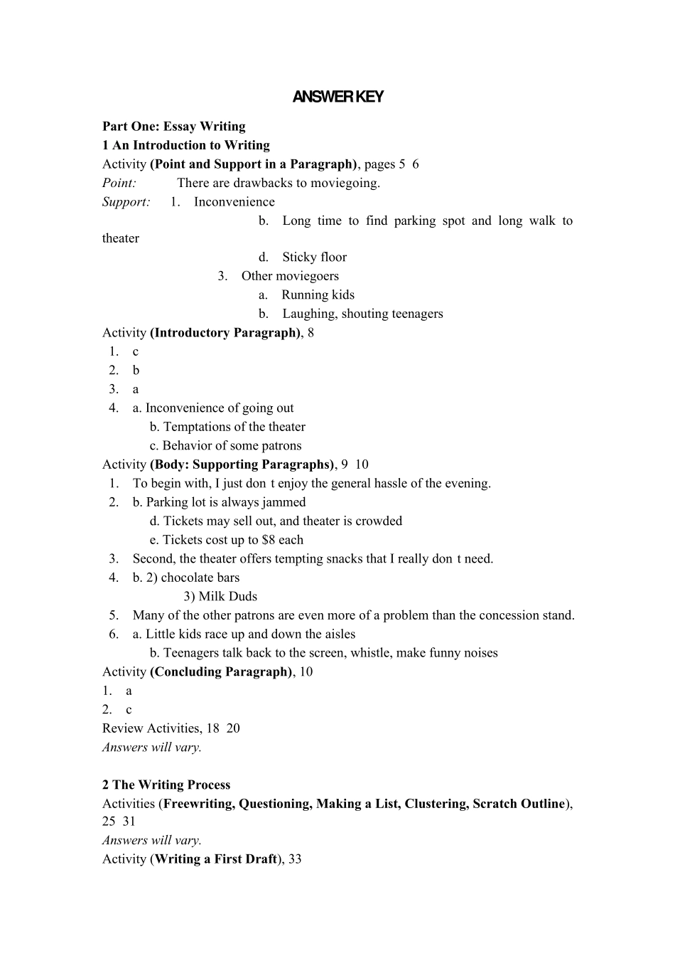 美国大学英语写作课后答案PART_第1页
