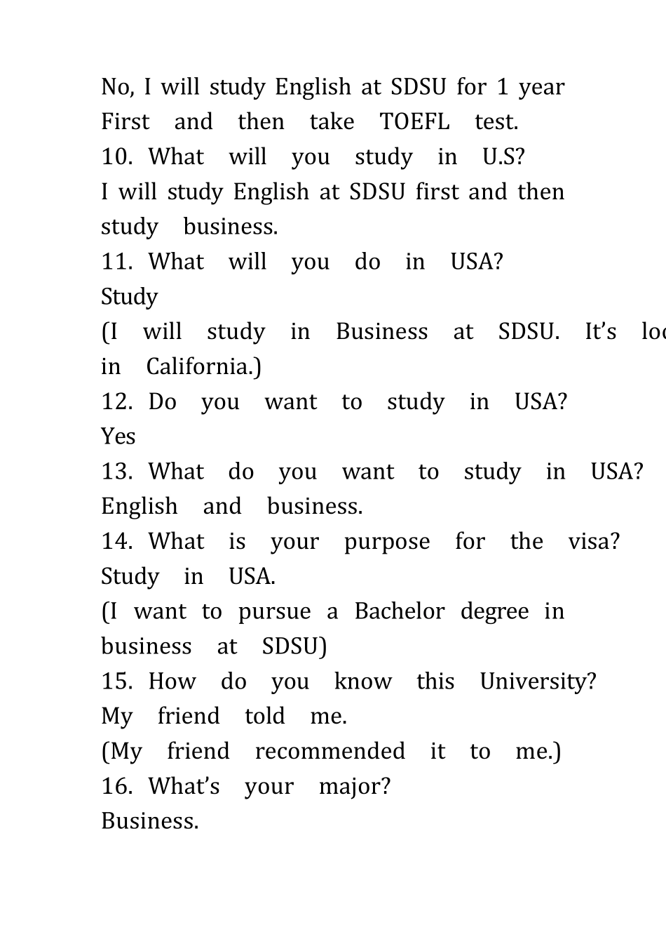 美国学生面签答案梳理_第2页