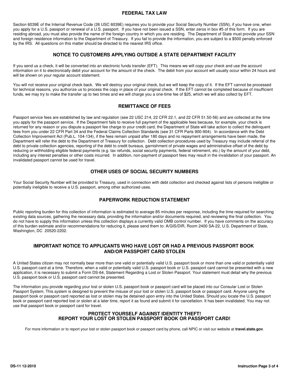 美国护照申请表_第3页