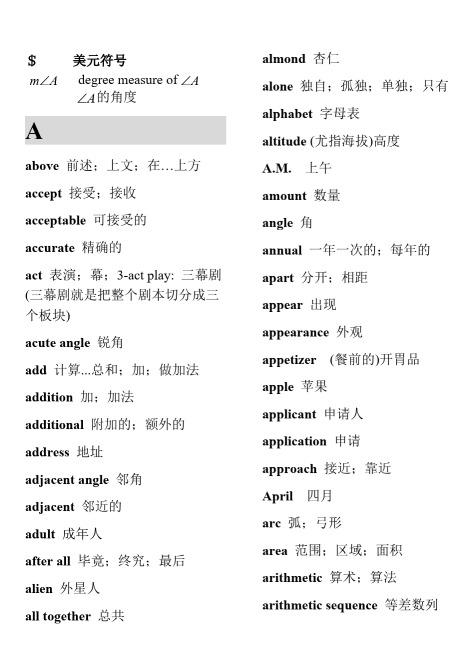 美国数学大联盟常用英文词汇_第3页