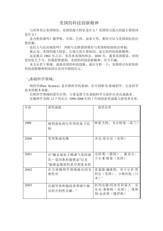 美国的科技创新精神