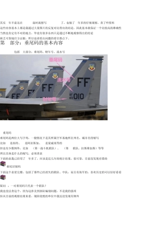 美国空军垂尾上的编码标记