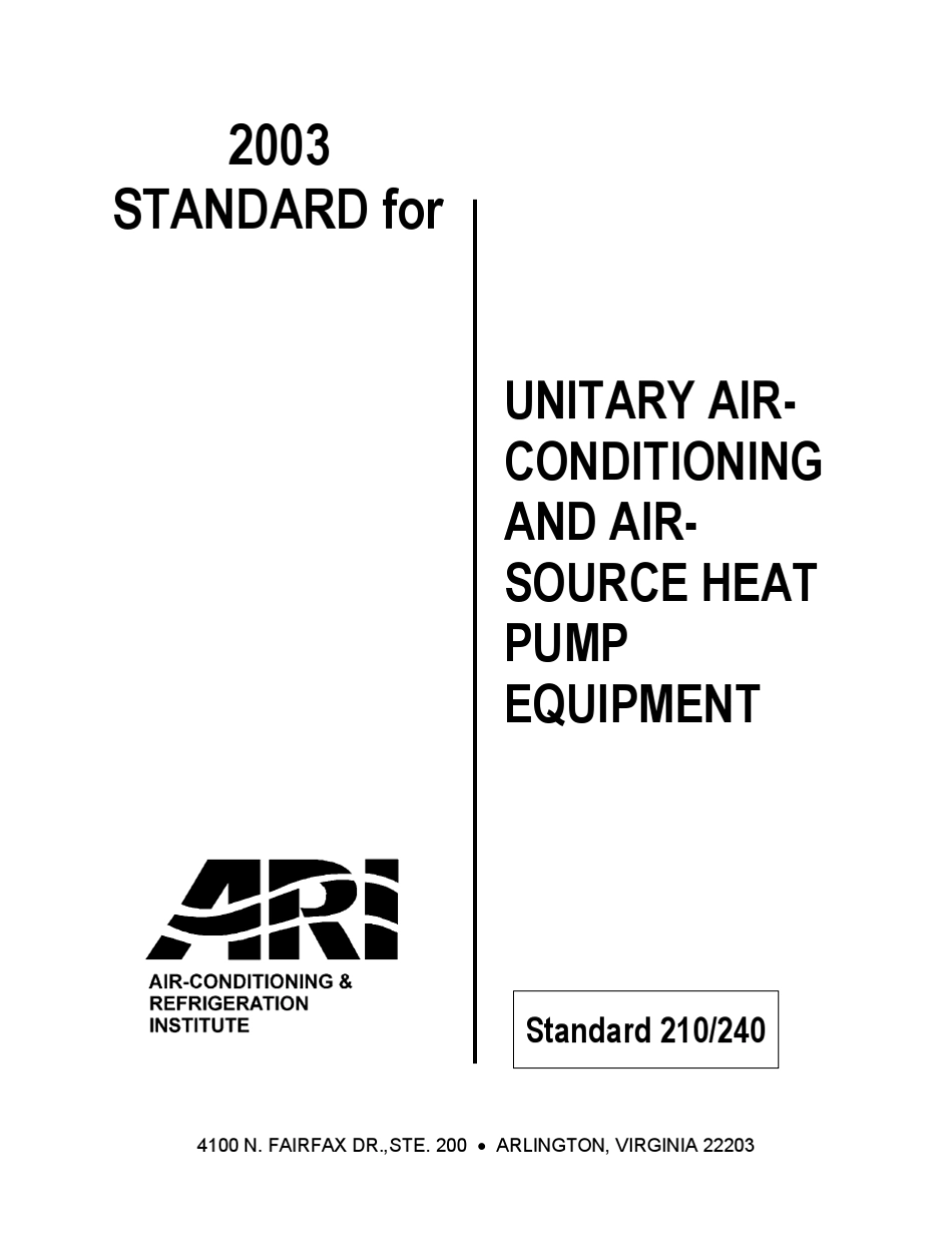 美国空调标准一体空调与气源热泵_第1页