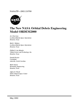 美国空间碎片ORDEM2000模型分析
