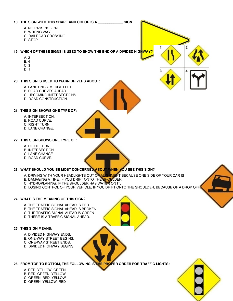 美国驾照考试练习题_第3页