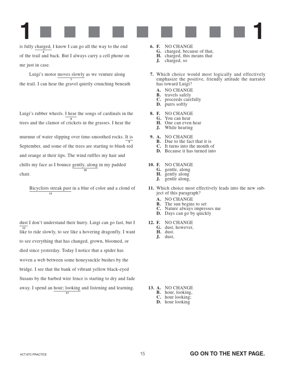 美国高考ACT2013年最新真题_第3页