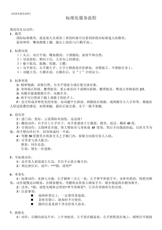 美容院标准服务流程+身体服务细节