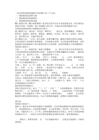 美容院盈利解方案