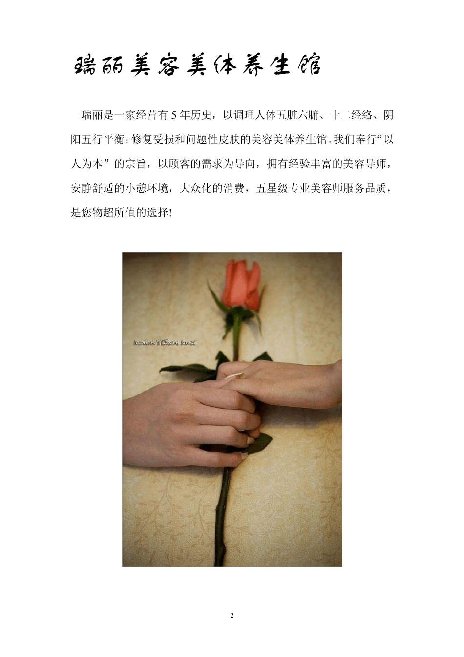 美容院项目目录册_第2页