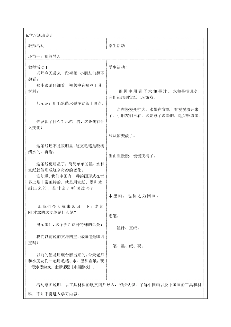 美术单元(或主题)教学设计_第3页