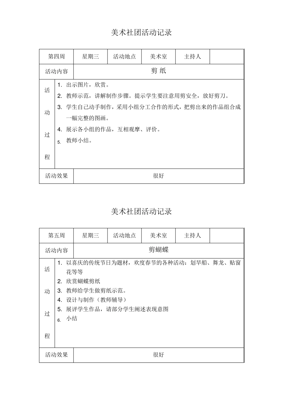 美术社团活动记录_第2页