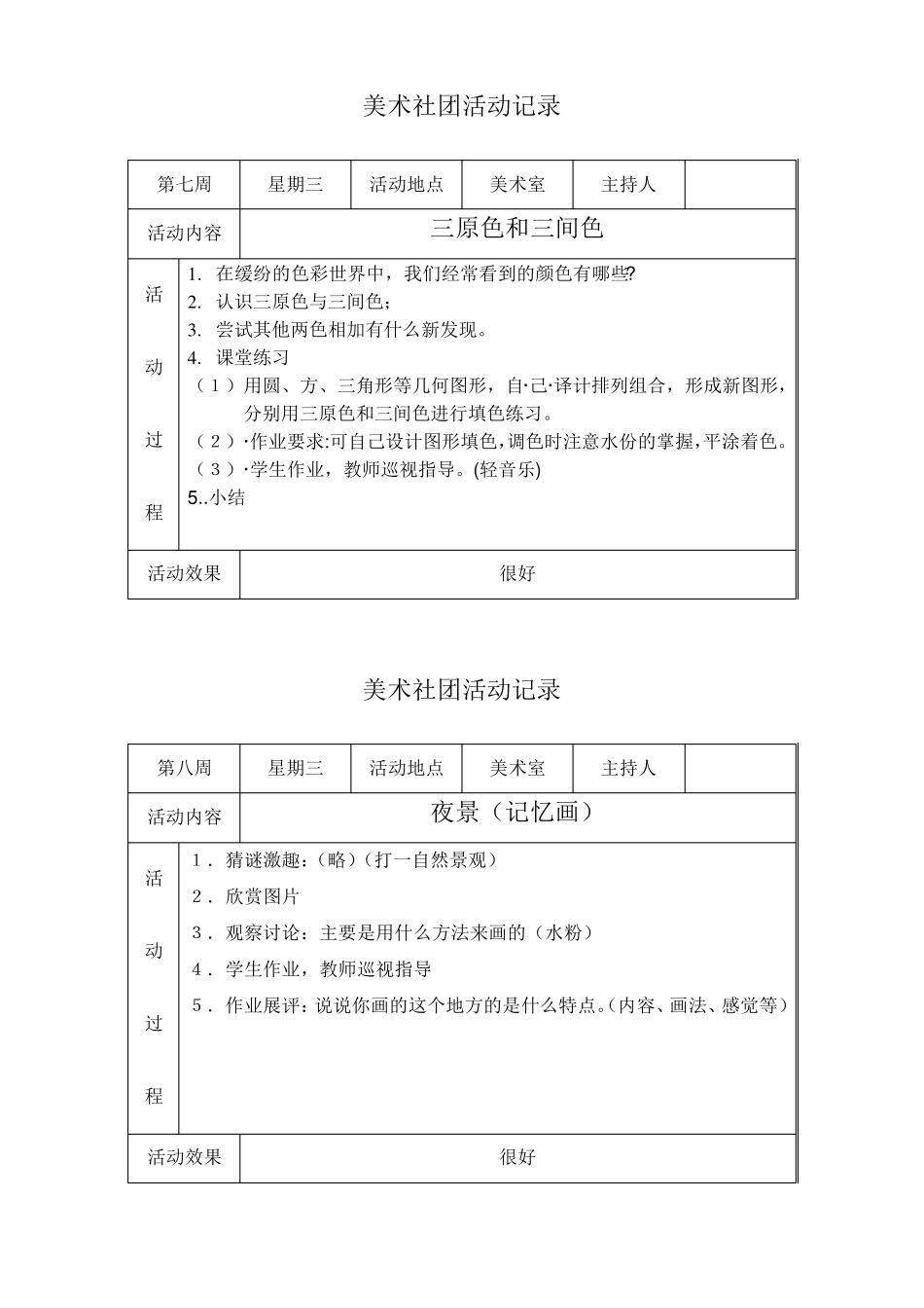 美术社团活动记录_第3页