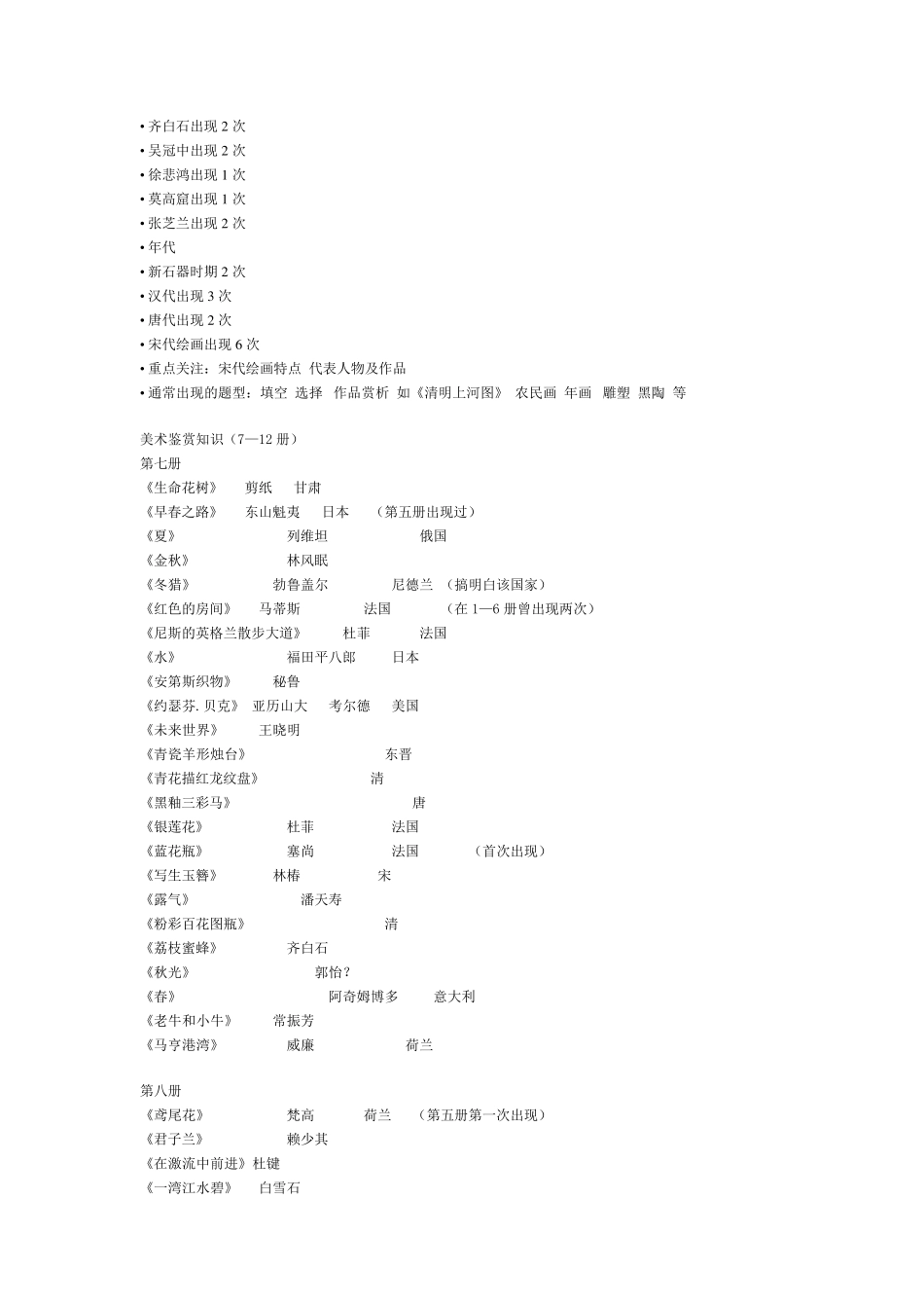 美术鉴赏知识梳理_第3页
