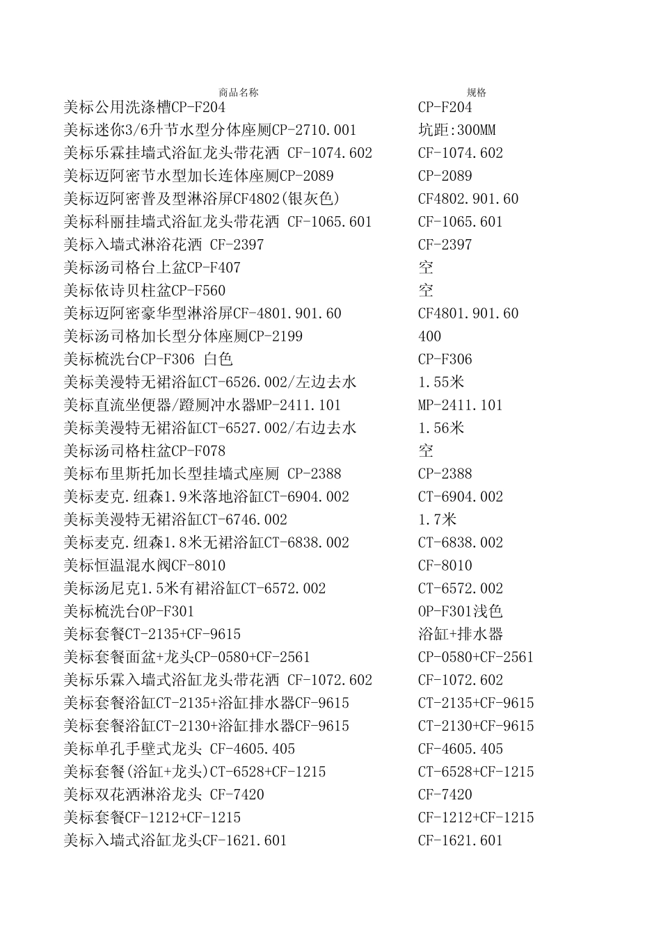 美标洁具价格_第1页