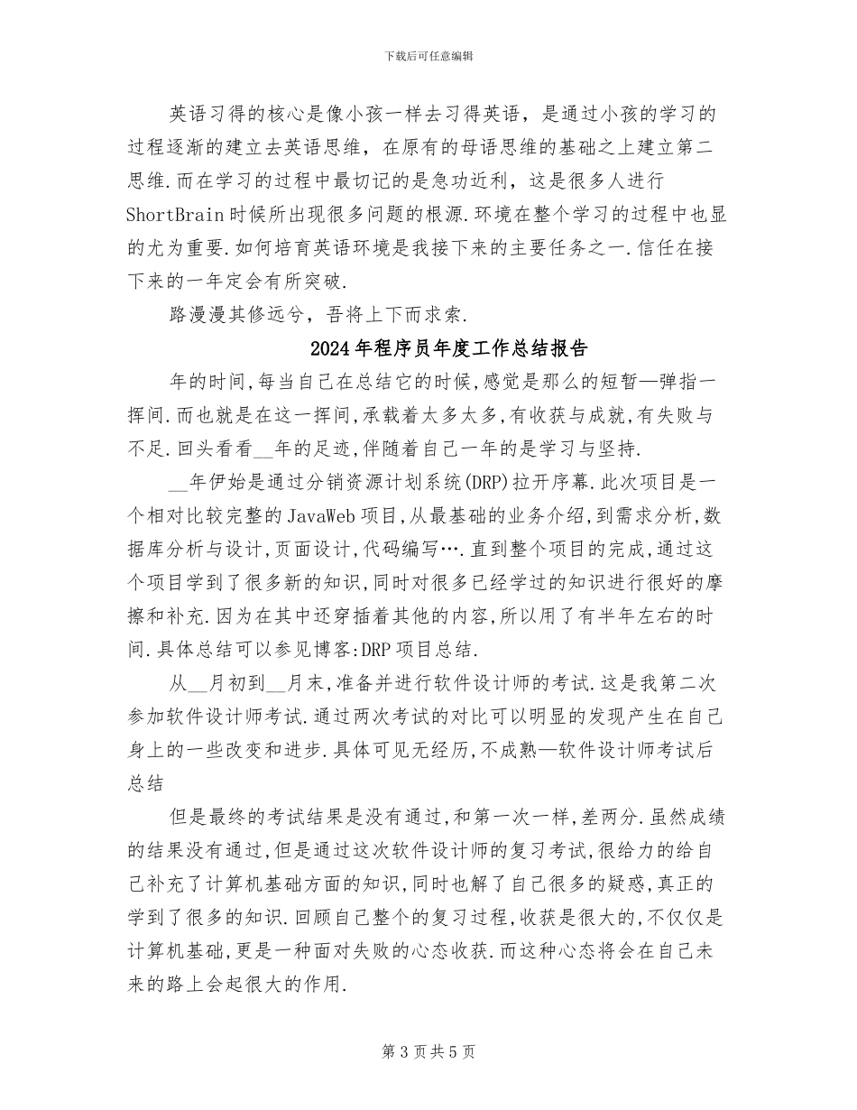 2024年程序员年度工作总结_第3页