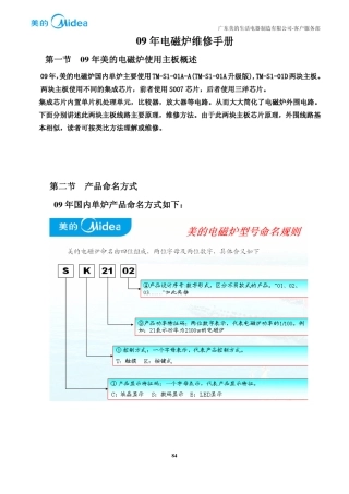 美的电磁炉S01AA